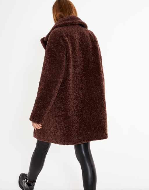 New look rust 2025 faux fur coat