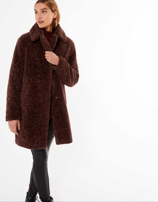 New look rust 2025 faux fur coat