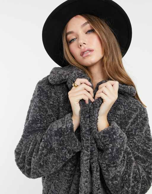 Asos teddy coat womens best sale