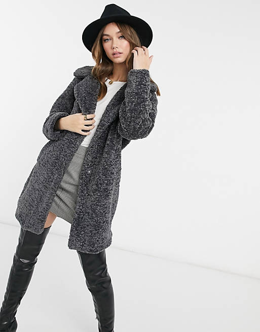 New Look Longline Faux Fur Teddy Coat, Asos Longline Teddy Faux Fur Coat