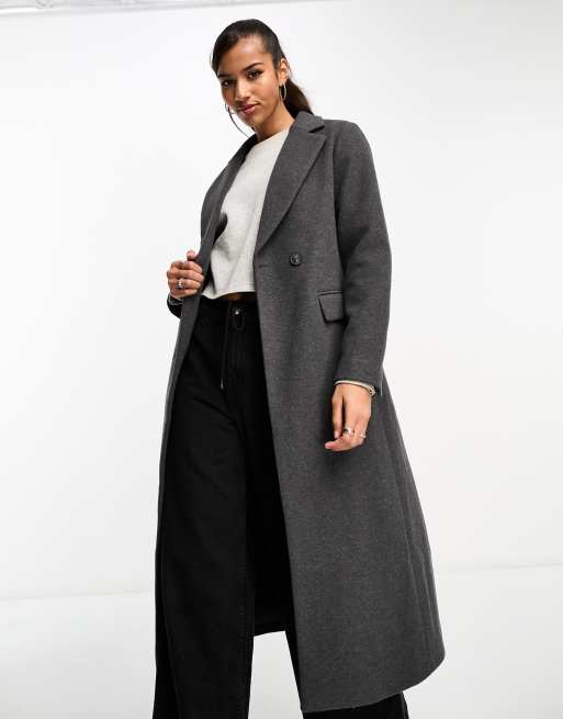 Grey fitted sale coat