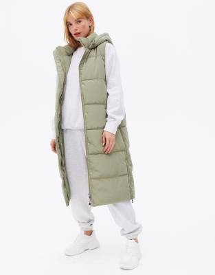 long puffer coat green