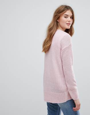 pink longline jumper
