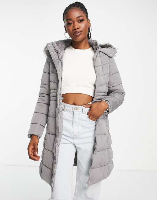 New look sale grey puffer jacket