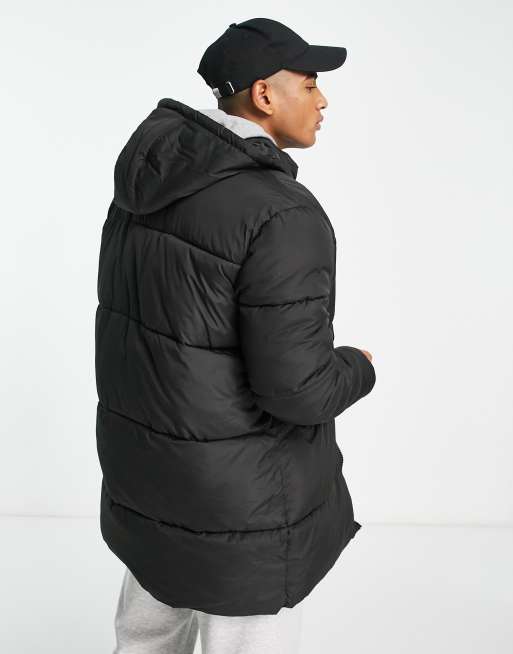 Asos design longline puffer jacket best sale