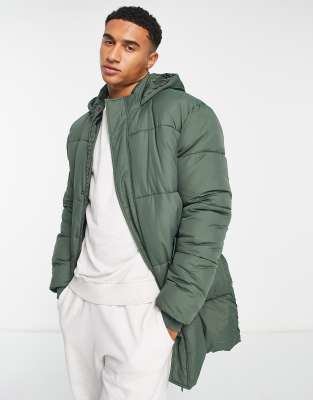 New look green puffer jacket best sale