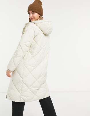 asos long quilted coat