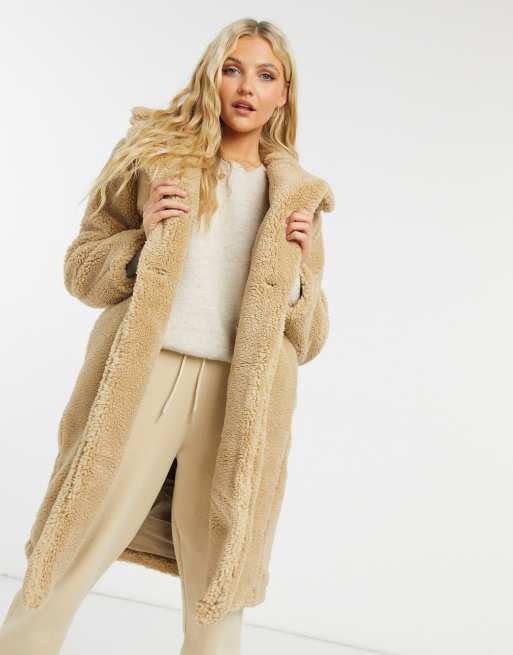 Asos teddy 2024 borg coat