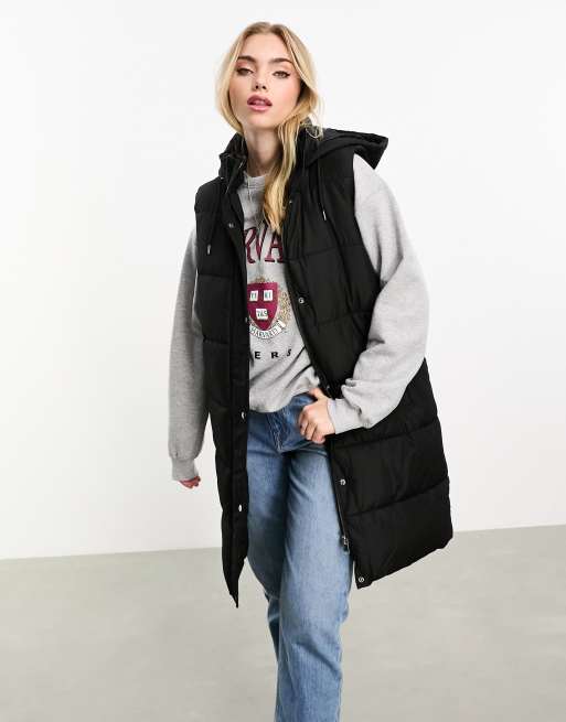 New Look longline vest in black ASOS