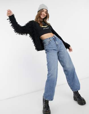 black loopy cardigan