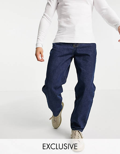 New Look baggy 90's fit jeans in dark blue wash