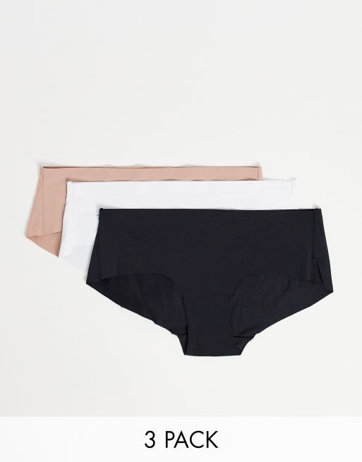 New Look - Lot de 3 culottes à coutures invisibles - Multicolore