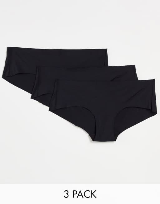 New Look - Lot de 3 shortys anti-démarcations sans coutures - Noir