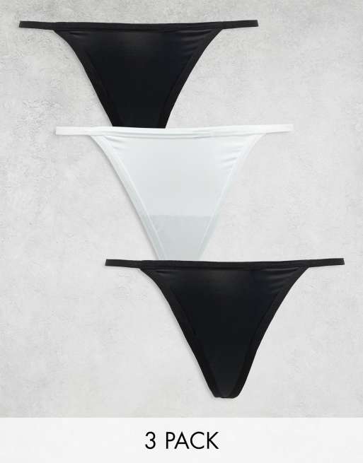 New Look - Lot de 3 strings minimalistes - Multicolore