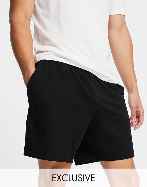 New Look – Lounge-Shorts aus Jersey in Schwarz