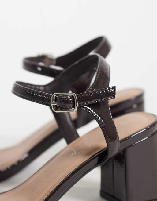 New Look low block heel shoes in dark brown, 3 of 4