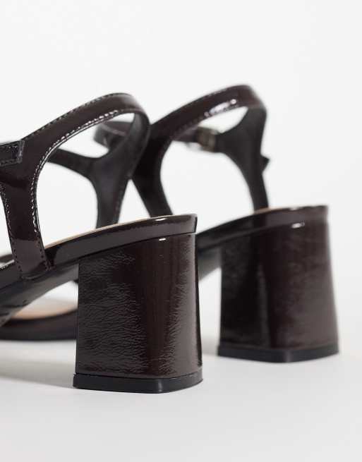 New Look low block heel shoes in dark brown, 4 of 4