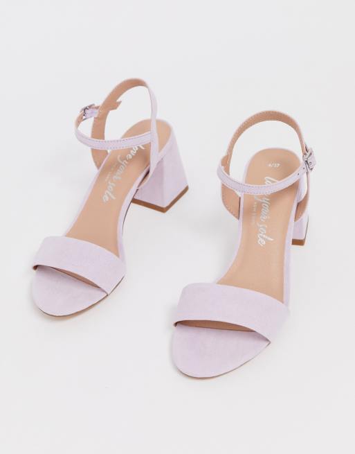 Lilac sandals low on sale heel