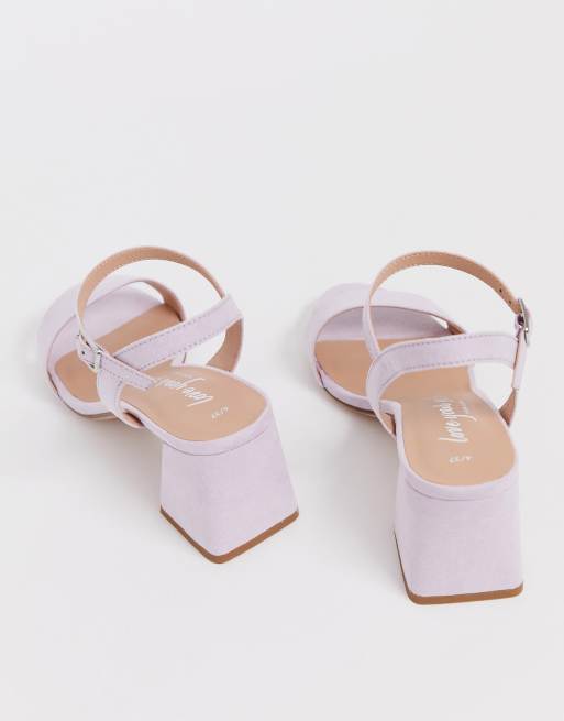 Lilac sandals shop low heel