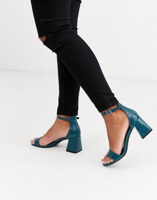 new look low block heel sandals