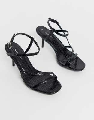 black strappy sandals new look