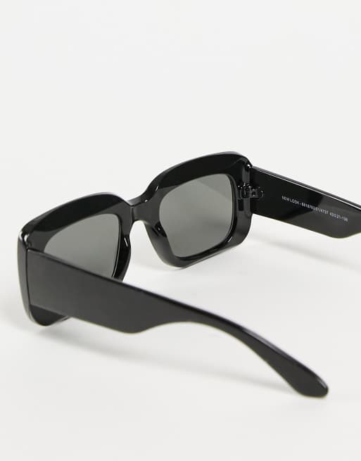 New Look - Lunettes de soleil carrées oversize - Noir, 2 de 4