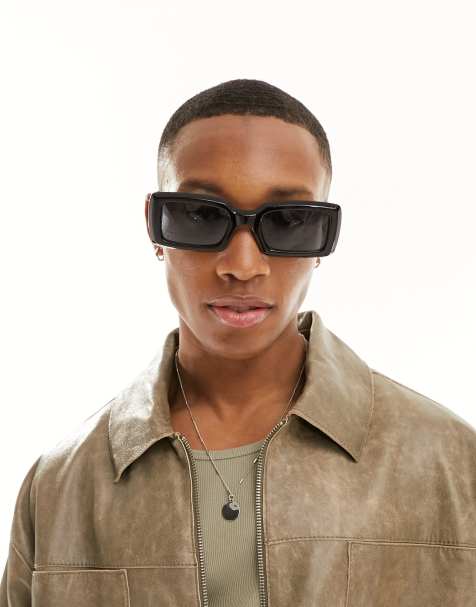 New Look - Lunettes de soleil rectangulaires - Noir - view 1