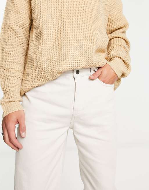 New Look – Luźne jeansy w kolorze ecru w stylu lat 90., 3 z 4