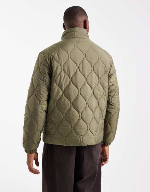 New Look - Lys kakigrøn quiltet dynejakke, 3 af 5
