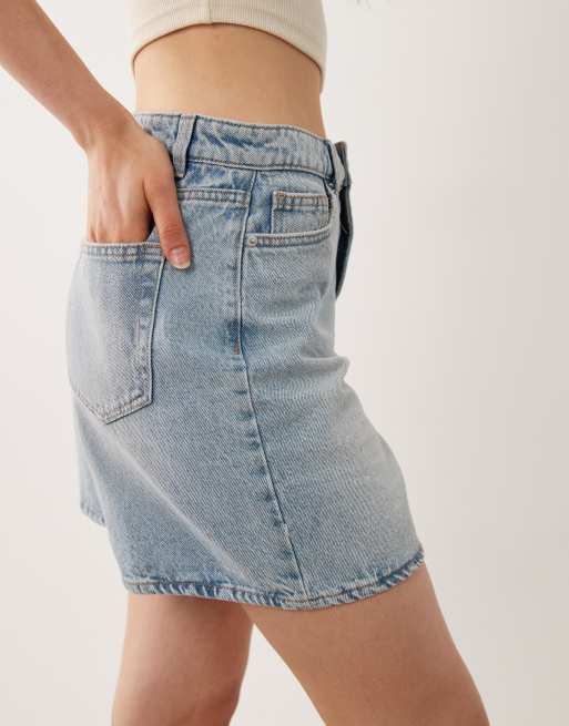 New Look - Lyseblå A-formede denimshorts, 4 af 5