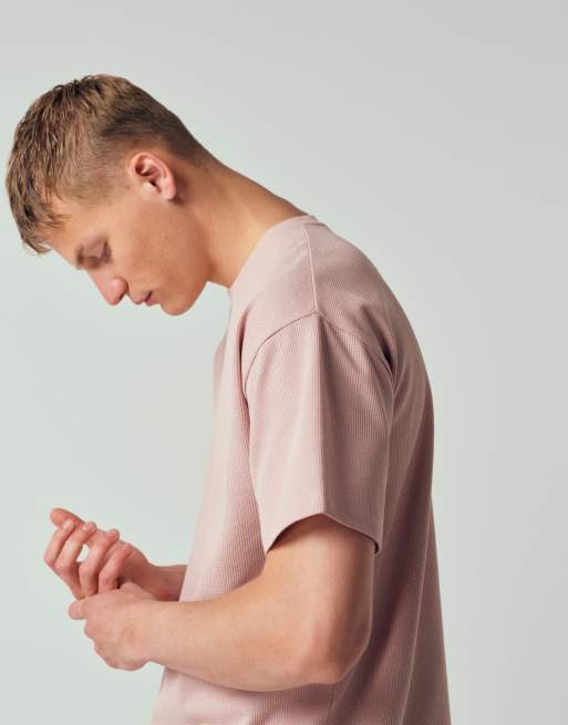 New Look - Lyserød T-shirt med vaffeltekstur - Del af sæt, 5 af 10
