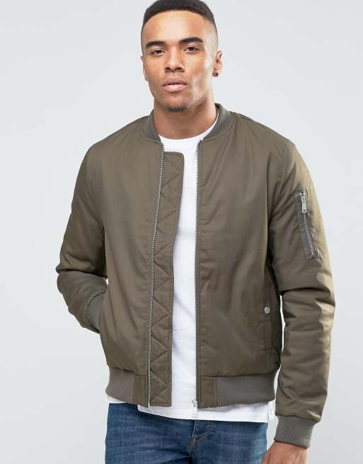 New look hotsell khaki bomber jacket