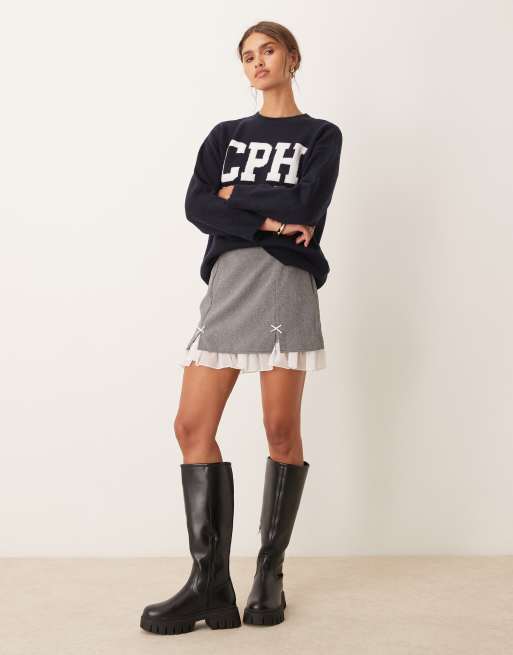New Look - Maglione color blu navy con scritta "Copenhagen", 2 di 4