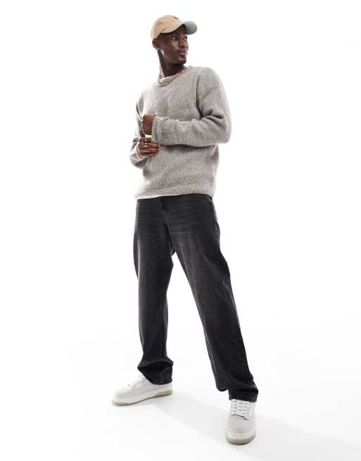 New Look - Maglione girocollo marrone con cuciture a vista, 2 di 4