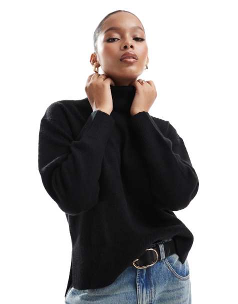 New Look - Maglione nero a collo alto - view 1