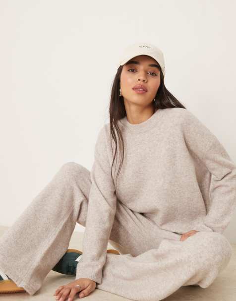 New Look - Maglione oversize color avena in coordinato - view 1