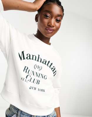 New Look - Manhattan - Sweatshirt in Weiß