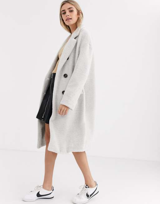 New Look - Manteau ajusté - Gris