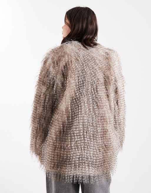 New Look - Manteau fausse fourrure - Blanc, 4 de 4