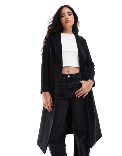 Manteau VILA VICOOLEY Ceinturé - Manteau Ouvert Femme Avec Poches - Tissu Laine