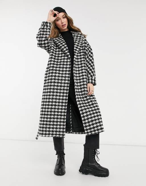 asos manteau pied de poule