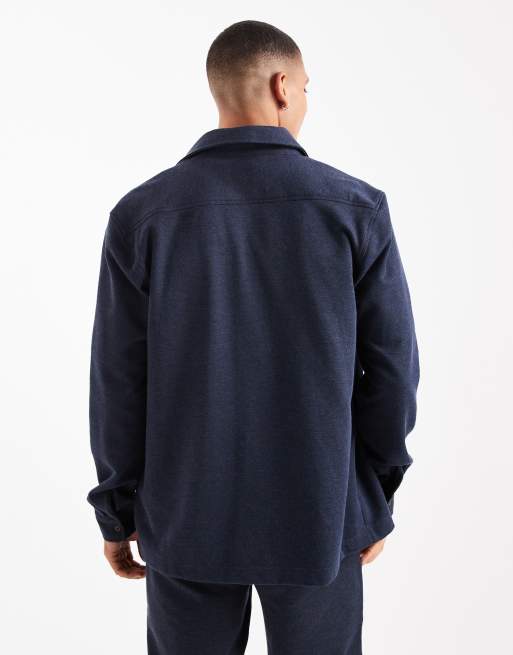 New Look –Marinblå skjortjacka i pikétyg, del av set, 3 av 5