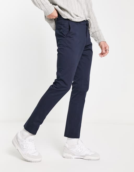 New Look - Marinblå chinos i skinny fit
