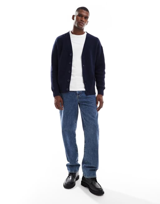 New Look - Marineblå patentstrikket cardigan, 2 af 5