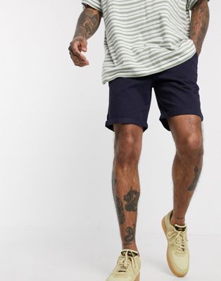 New Look – Marineblaue Chino-Shorts