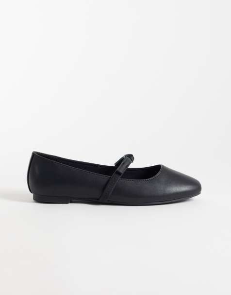 New Look Mary Jane-skor med knut i svart - view 1