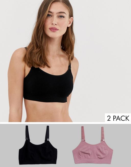 New Look Maternity 2 Pack Feeding Crop Top Bra