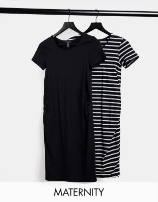 black jersey t shirt dress