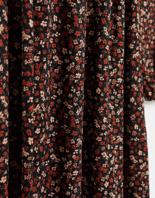 New Look Maternity - Blød minikjole med bindebånd i halsen og småblomstret print, 3 af 4