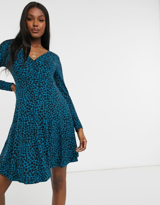 New look hot sale teal dress